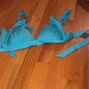 Blue bikini top
